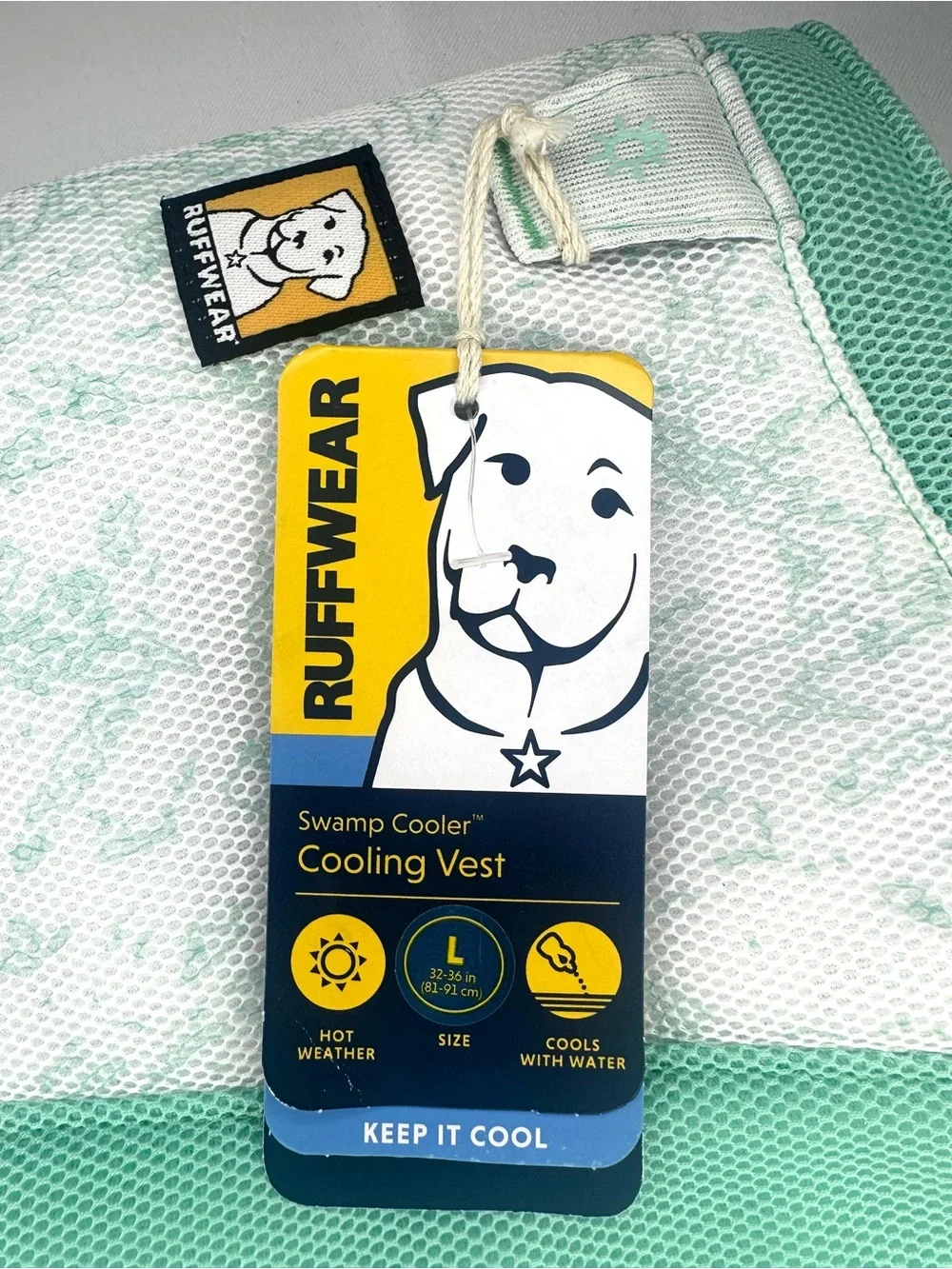 NWT Ruffwear Swamp Cooling Dog Vest In Sage Green Size L- 32-36 inches